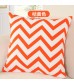 Thick Canvas Fashion Bright Bold Chevron Stripe Decorative Pillow Throw Cushion Cover  Black Yellow OrangeBlue Wave