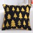 Scandinavian Geometric Tree Black Bright Yellow Heart Decorative Pillow Covering Linen 